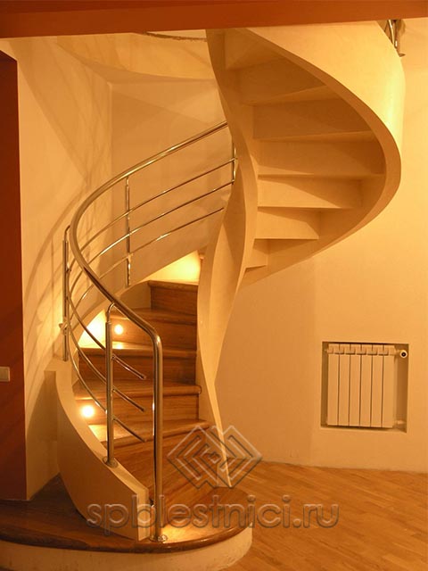 Бетонная лестница с поворотом СПБ